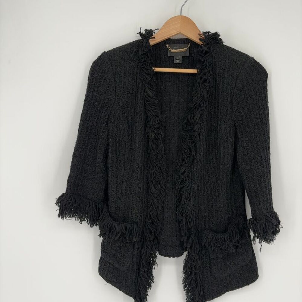 St. John Black Fringe Jacket